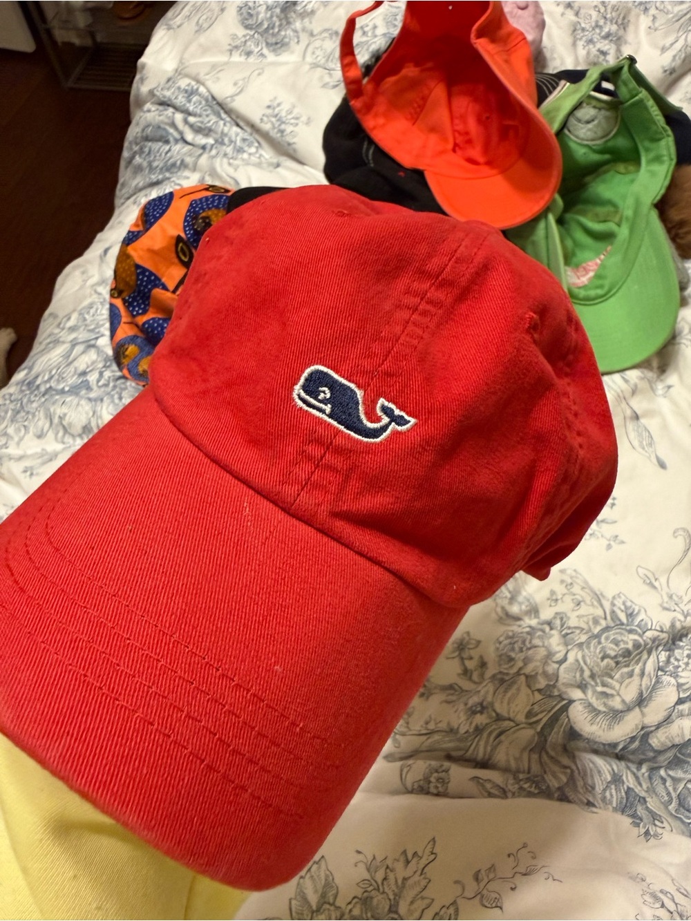 Vineyard Vines Red Whale Logo Baseball Cap